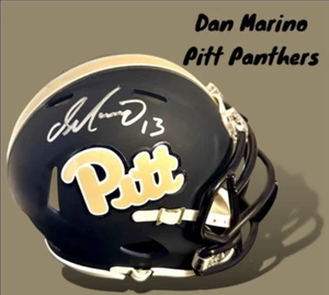 DAN MARINO AUTOGRAPHED SIGNED PITT PANTHERS MINI HELMET wAP/COA MIAMI DOLPHINS - Picture 1 of 7