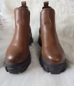 Circus NY Damen-Slipper braun Darielle rund geschnitten schwarz Absatz Chelsea 7,5 M - Bild 1 von 9