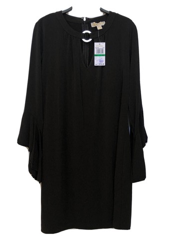 abito tubino michael kors wm taglia:P L nero manica a campana elasticizzato fibbia oro 125€