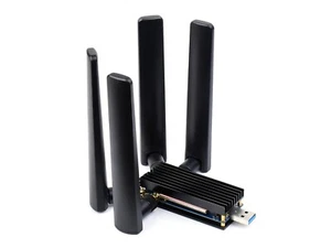 Module Waveshare 5G DONGLE, quatre antennes, dissipateur thermique en alliage d'aluminium clé M.2 - Photo 1/12