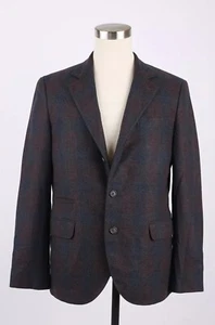 NWOT Brunello Cucinelli Wool/Silk/Cashmere Coat SZ 50/40 Plaid $4,270 - Picture 1 of 11