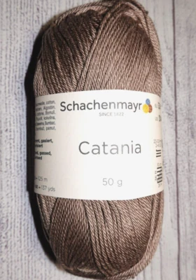 50g Catania Wolle Schachenmayr Taupe Braun Fb 254 100%Baumwolle 125m Lauflänge - Bild 1 von 2