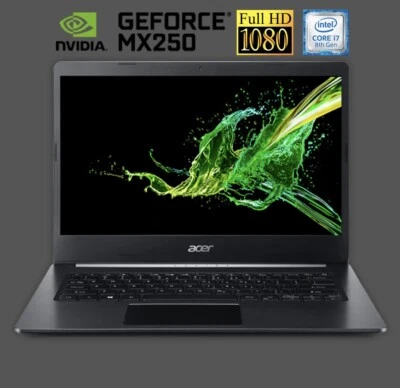 Acer Aspire 5 15.6” 4.6GHz i7-8565U 20GB 2.5TB SSD GeForce MX250 Gaming Laptop. - Image 1 of 4