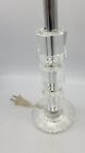 Vintage Table Lamp 4 Prisms Cut lead Crystal  Faceted Column 13" Needs Wired 