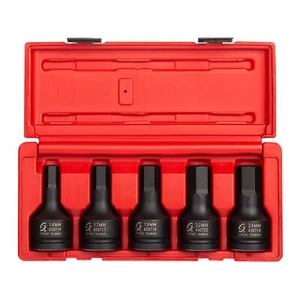 SUNEX TOOLS 4507, 3/4 Inch Drive Impact Hex Driver Set, 5-Piece, Metric, 14mm... - Picture 1 of 6