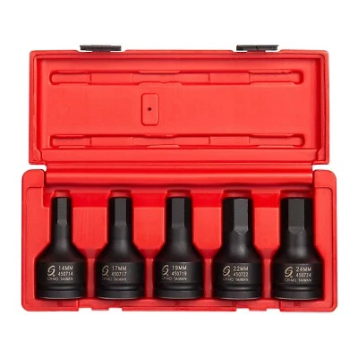 SUNEX TOOLS 4507, 3/4 Inch Drive Impact Hex Driver Set, 5-Piece, Metric, 14mm... - Image 1 of 4
