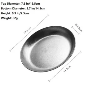 Vajilla de camping ultraligera de titanio puro redonda plato de cena sartén exterior - Imagen 1 de 13