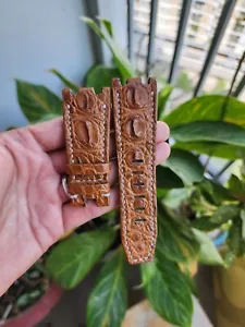 28/24mm Brown Real Hornback CROC/GATOR Strap for AP ROO Royal Oak Offshore 42mm - Picture 1 of 16