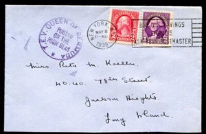 BERMUDA: (15535) QUEEN OF BERMUDA PAQUEBOT CANCEL/COVER 1939 - Picture 1 of 2
