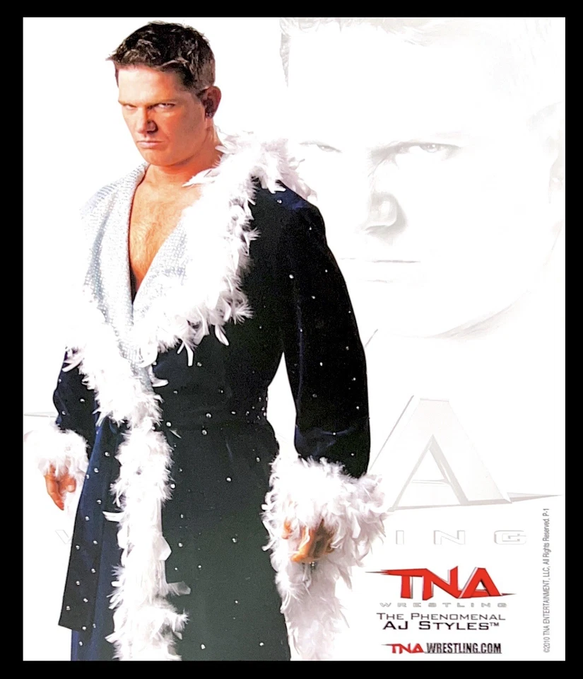 FOTO PROMOCIONAL DE LUTA LIVRE OFICIAL LICENCIADA FENOMENAL TNA AJ STYLE P-1 8X10 - Imagem 1 de 1