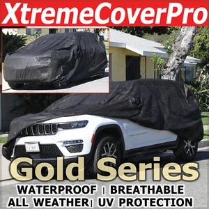 Jeep Grand Cherokee 1993 1995 1996 cubierta de coche impermeable con bolsillo espejo negro - Imagen 1 de 12