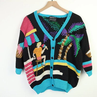 Cárdigan suéter vintage tejido helado Berek talla M Foto 1 de 4