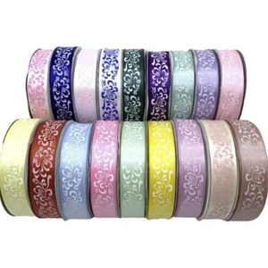 5mtr Polyester Ribbons 25mm DIY Gift Wrapping Hair Accessories Sewing Bow Hair W - Picture 1 of 24