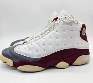 2004 Nike Air Jordan 13 XIII Retro Grey Toe Size 10.5 White Red Flint 310004 161 - Picture 1 of 14