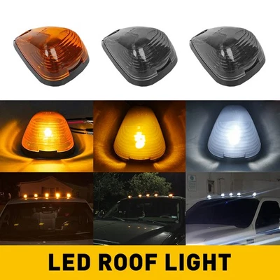 LED Cab Rooftop Marker Light Kit For 99-2016 Ford F250 F350 F450 F550 E-350 T10 - Image 1 of 4