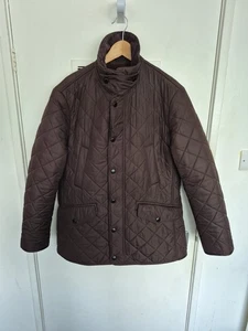 Barbour Mens Bardon Quilt Jacket. Size Medium Brown Fleece Lined Country Hunting - Picture 1 of 10