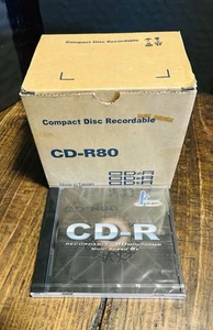 CD-R 700 MB/80 min Recordable Disc 10 Pack-New Old Stock-Fast Free Shipping - Afbeelding 1 van 4