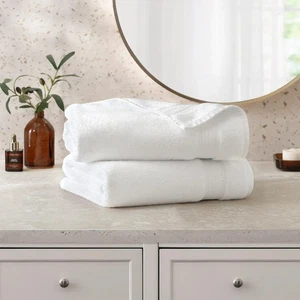 Charisma 100% Hygrocotton Bath Towel Set - 2-Pack - White - (30" W x 58" L) - Picture 1 of 3
