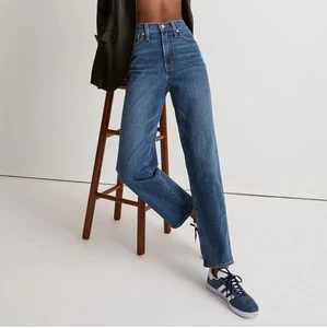 Madewell Jeans Donna Taglia 27 Il Perfetto Vintage Jeans Dritto Blu Pantaloni Denim - Foto 1 di 6