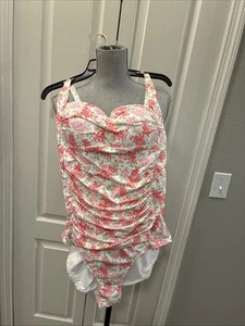 Betsey Johnson Ladies One Piece Floral Print Swim Suit Size XLarge - Picture 1 of 6