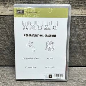 Stampin' Up! Go, Graduate - Juego de 8 estampillas adhesivas de goma 120054 - Imagen 1 de 3