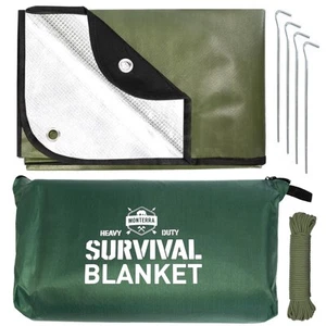 Insulated Tarp, Emergency Survival Blanket, 60” x 84”, Heavy Duty Waterproof ... - Picture 1 of 6