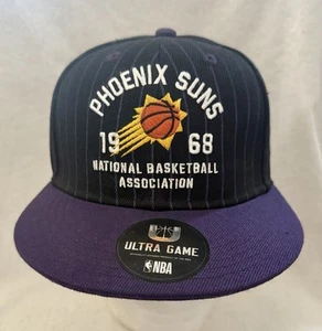 Ultra Game NBA Phoenix Suns 1968 Pinstripe Purple Black Snapback Hat - Picture 1 of 6