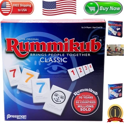 Classic Rummikub Tile Game - Fun for All Ages, Promotes STEM Skills and Strategy - Image 1 of 4