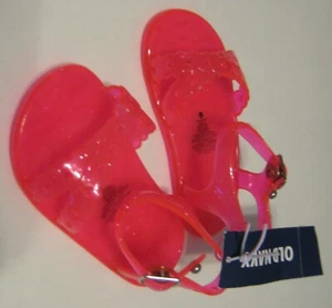 New OLD NAVY Size 0-3 Months (19-23 In) (48-58 cm) Pink Jelly Sandals Shoes - Picture 1 of 1