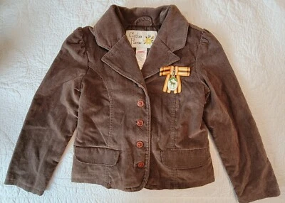 Gymboree Girls Size 6 Clothes Horse Riding Jacket  Equestrian Brown Velveteen - Image 1 of 4