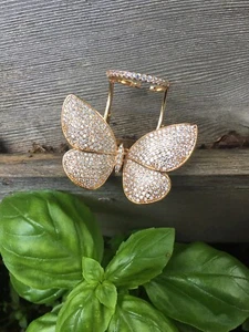 Butterfly Ring # 7 Champagne Gold - Picture 1 of 8
