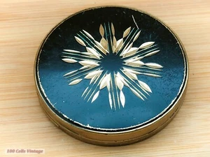 Margaret Rose Shabby Chic Black and Gold-Vintage Ladies Powder Compact -cbl - Picture 1 of 5