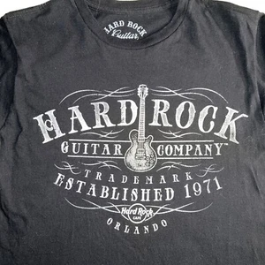 Hard Rock Guitar Company Black Tee Shirt Adult Small Hard Rock Cafe ORLANDO , Fl - Picture 1 of 8