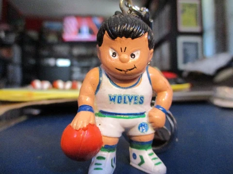 New W/Tag Deadstock MINNESOTA TIMBERWOLVES Jersey L'il Brat 2" Tall Keychain Cover