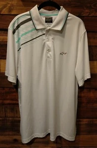 Greg Norman Mens Polo Size L White Short Sleeve - Picture 1 of 7