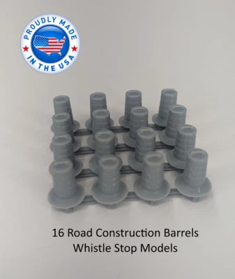 16 O Scale Road Barrels - Image 1 of 4