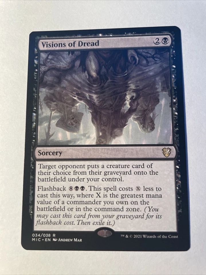 VISIONS OF DREAD mtg NM-M Innistrad: Midnight Hunt Commander 1 Rare - Image 1 of 1