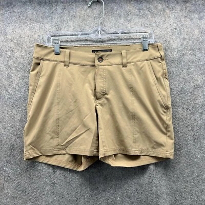 Shorts tático feminino 5.11 8 cáqui chino frente plana bege acastanhado casual elástico - Imagem 1 de 4