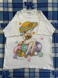 VINTAGE Betty Boop 1995 Beach Betty T-Shirt - Jerry Leigh Extra Large XL grau - Bild 1 von 13