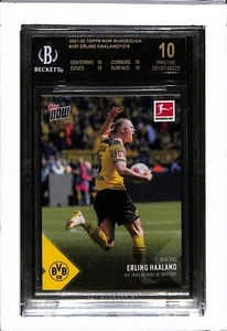 SIE WÄHLEN 2021-22 TOPPS NOW BUNDESLIGA #197 ERLING HAALAND BGS 9.5, 10, BL - Bild 1 von 22