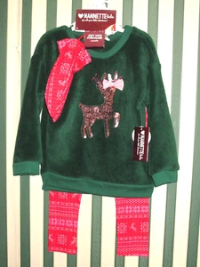 NWT Girl's Nannette Kids 2 Piece Faux Fur Holiday Set with Scrunchie Varied Size - Picture 1 of 4