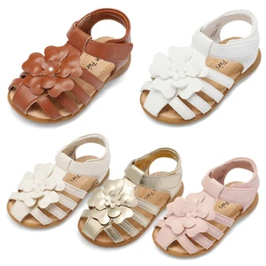 Girls Fashion Sandals Flat Sandals Rubber Sole Non-Slip Summer Dress Sandals - Picture 1 of 13