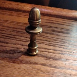 Aged Brass SALVAGED Lamp Finial,2-3/4" ×  7/8" - Picture 1 of 4