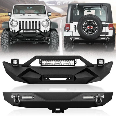 Front /Rear Bumper for 07-2018 Jeep Wrangler JK JKU Unlimited (2/4 Drs) Off-road Foto 1 de 4