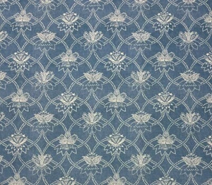 LEAH O'CONNELL TEXTILES FRANCIS DENIM BLUE HIGH END LINEN FABRIC 4.6 YARDS 54"W - Picture 1 of 6