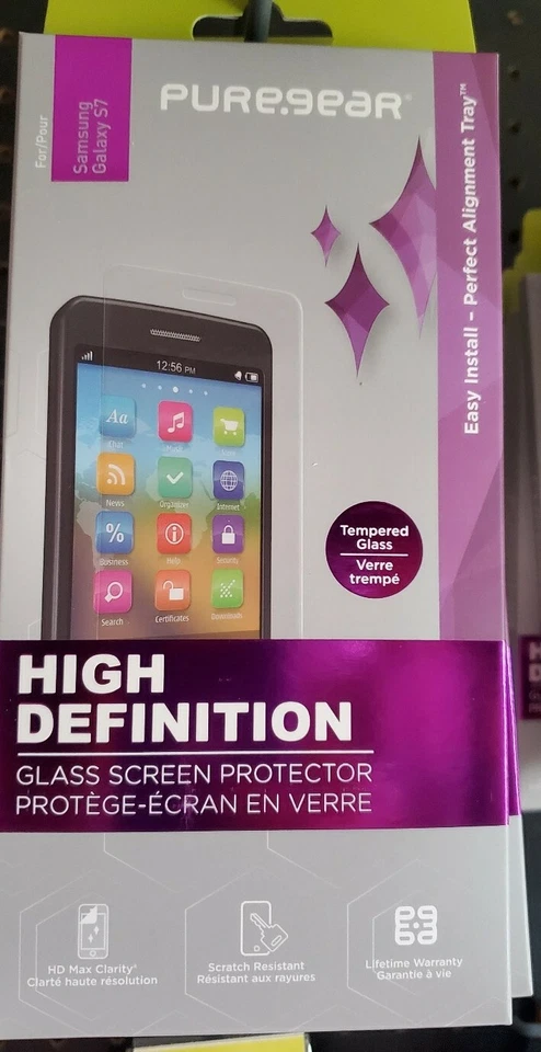 Screen Protector glass for Samsung Galaxy S7 Puregear NOS high def glass - Image 1 of 1