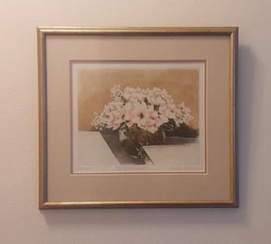 Stampa floreale firmata con cornice Annapia Antonini " les pivoines" maggio 16x15" - Foto 1 di 4