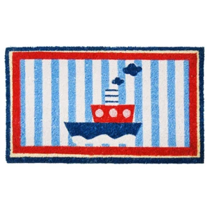 Alfombra Rubber-Cal ¡Bienvenido a bordo! Felpudo náutico, 18 por 30 pulgadas - Imagen 1 de 5