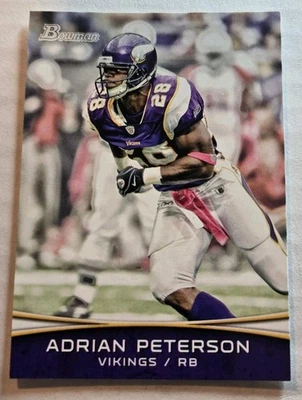 2012 Bowman Adrian Peterson #40 Minnesota Vikings  - Image 1 of 2