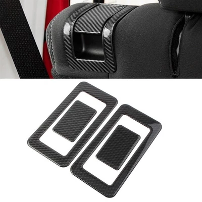 For Jeep Wrangler JK 2011-2017 Carbon Fiber Interior Rear Seat Switch Panel Trim - Image 1 of 4